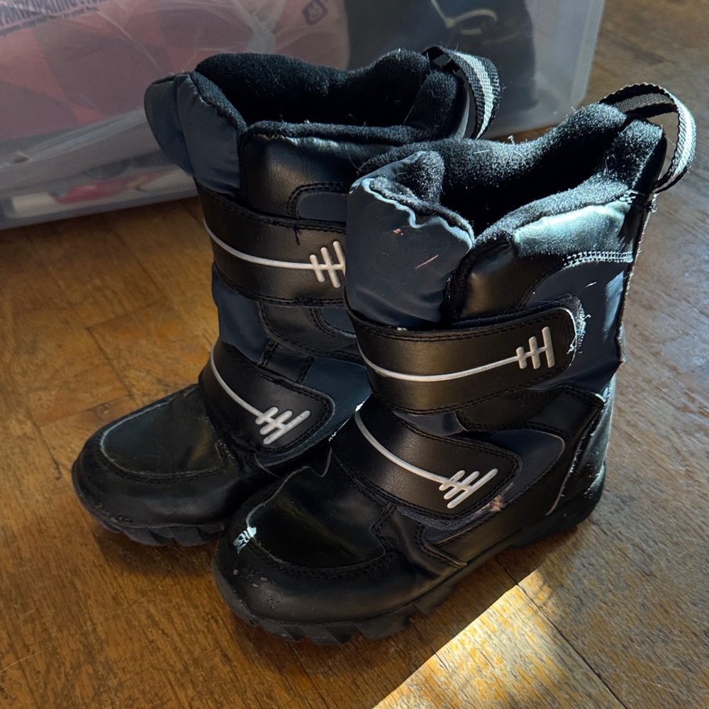 Target Black and Blue Kids Snow Boots